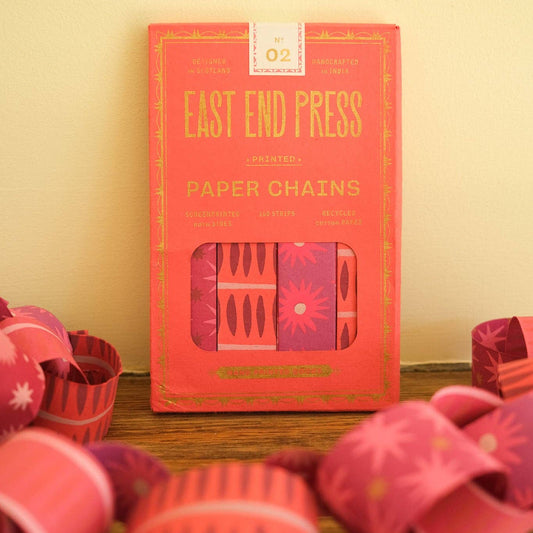 East End Press | Paper Chain Kit | Pink & Red