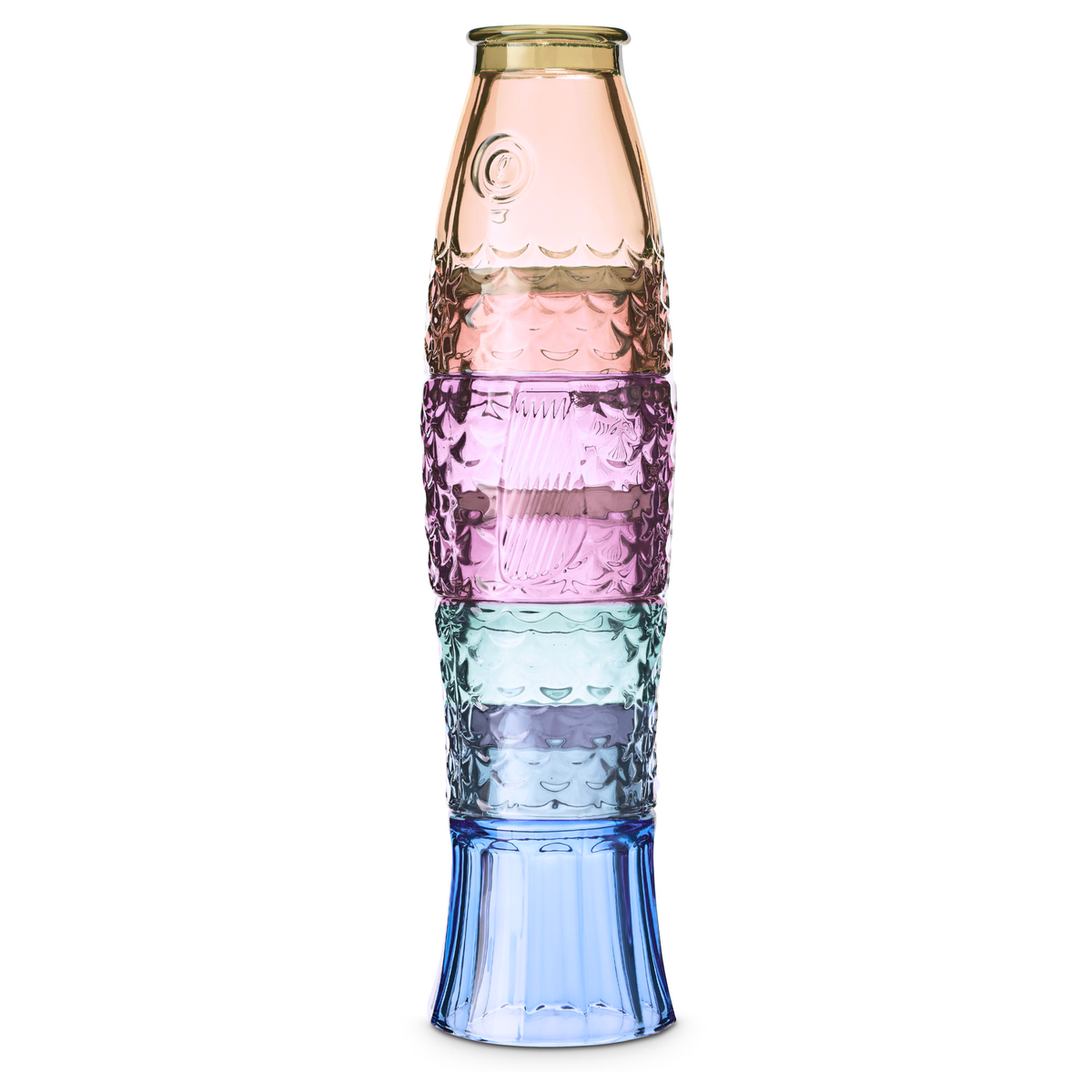 UBERSTAR | Rainbow Fish Stacking Drinking Glass | Set of 4
