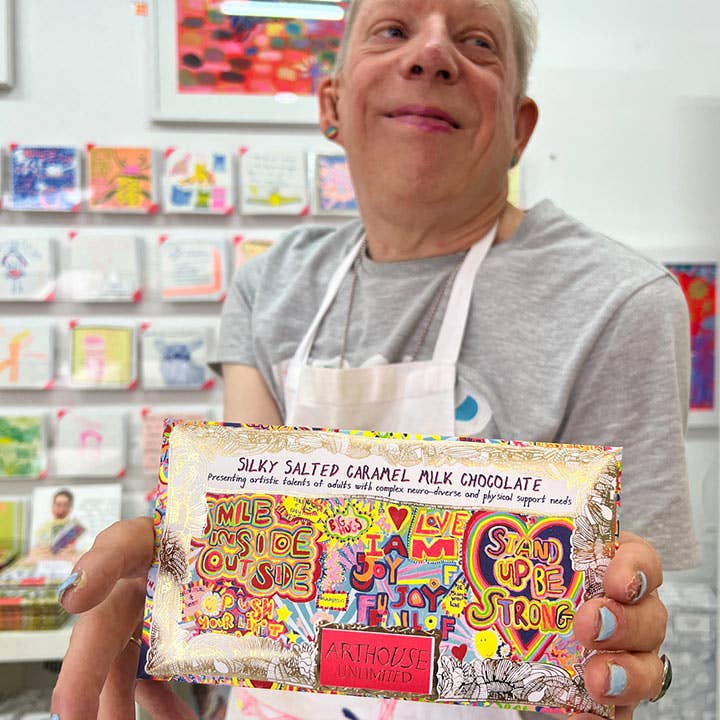 ARTHOUSE Unlimited | Full of Joy, Silky Milk Salted Caramel Chocolate Bar