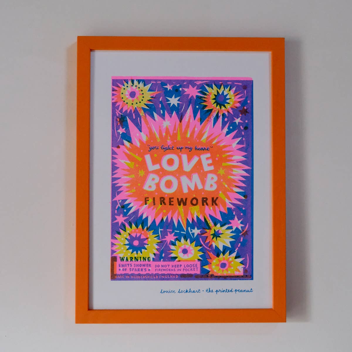 The Printed Peanut | A4 Risograph Art Print | Lovebomb
