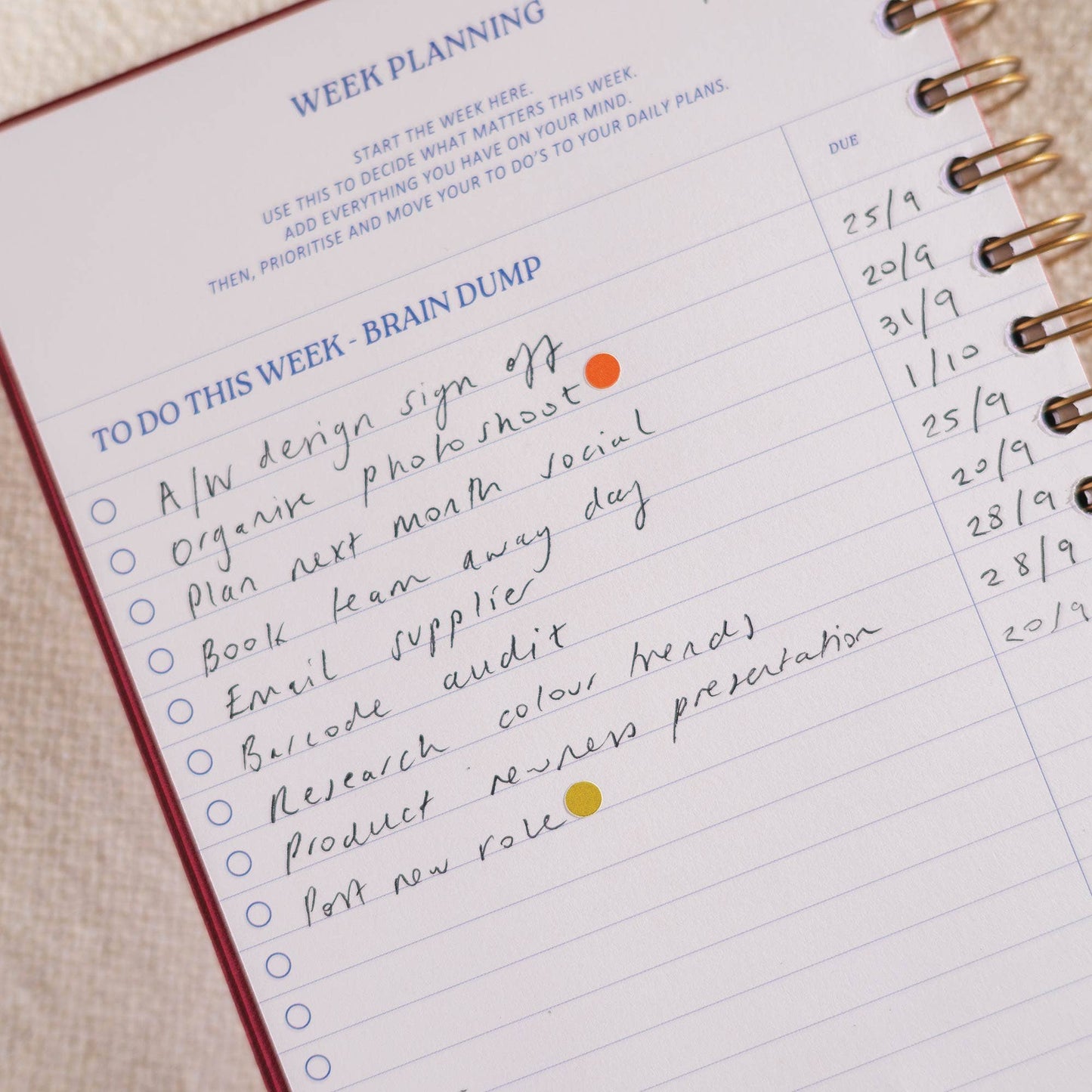 Good Tuesday | Daily Productivity Planner | Undated | Hardback | Purple