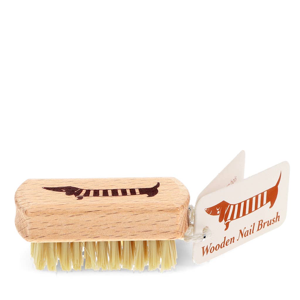 Rex | Wooden travel nail brush | Sausage Dog