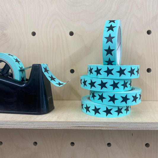 Petra Boase | 50m Adhesine Paper Tape |  Turquoise Star