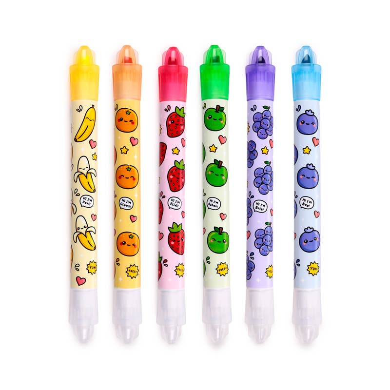 Puckator Ltd | Foodiemals Scented Erasable Highlighter | Set of 6