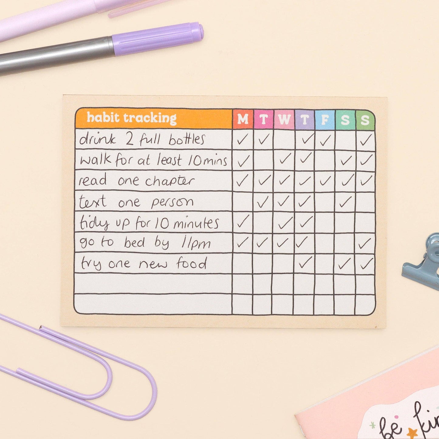 Oh, Laura | A6 Habit Tracker Notepad