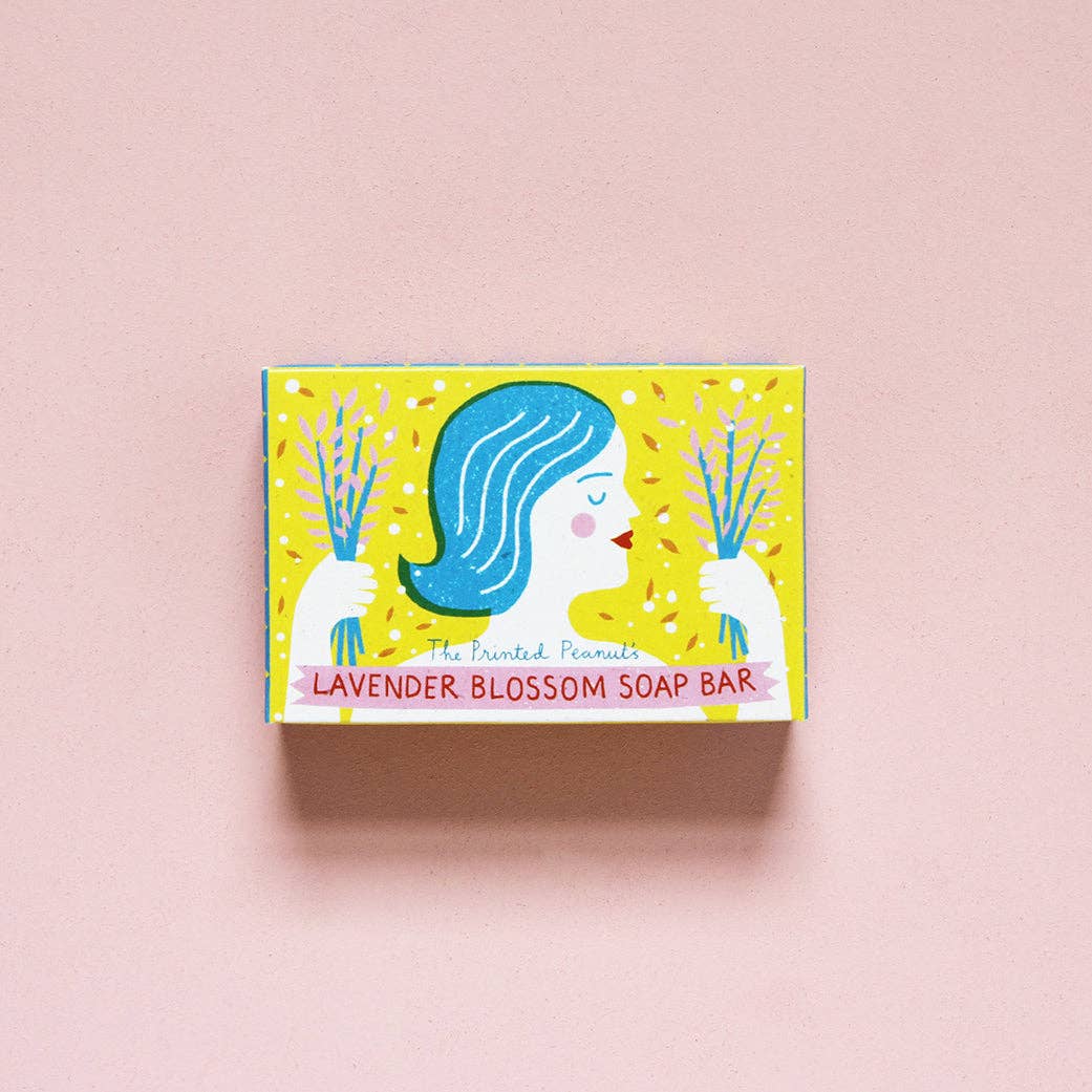 The Printed Peanut | Natural Handmade Soap Bar | Lavender Blossom Natural