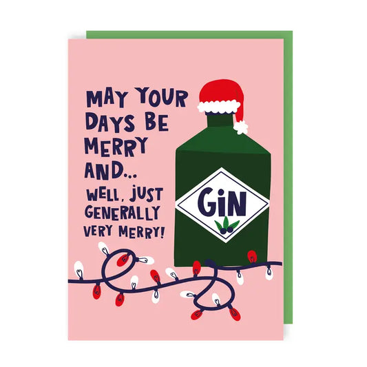 Christmas Card | "May your Days be Very Merry!" Christmas Gin