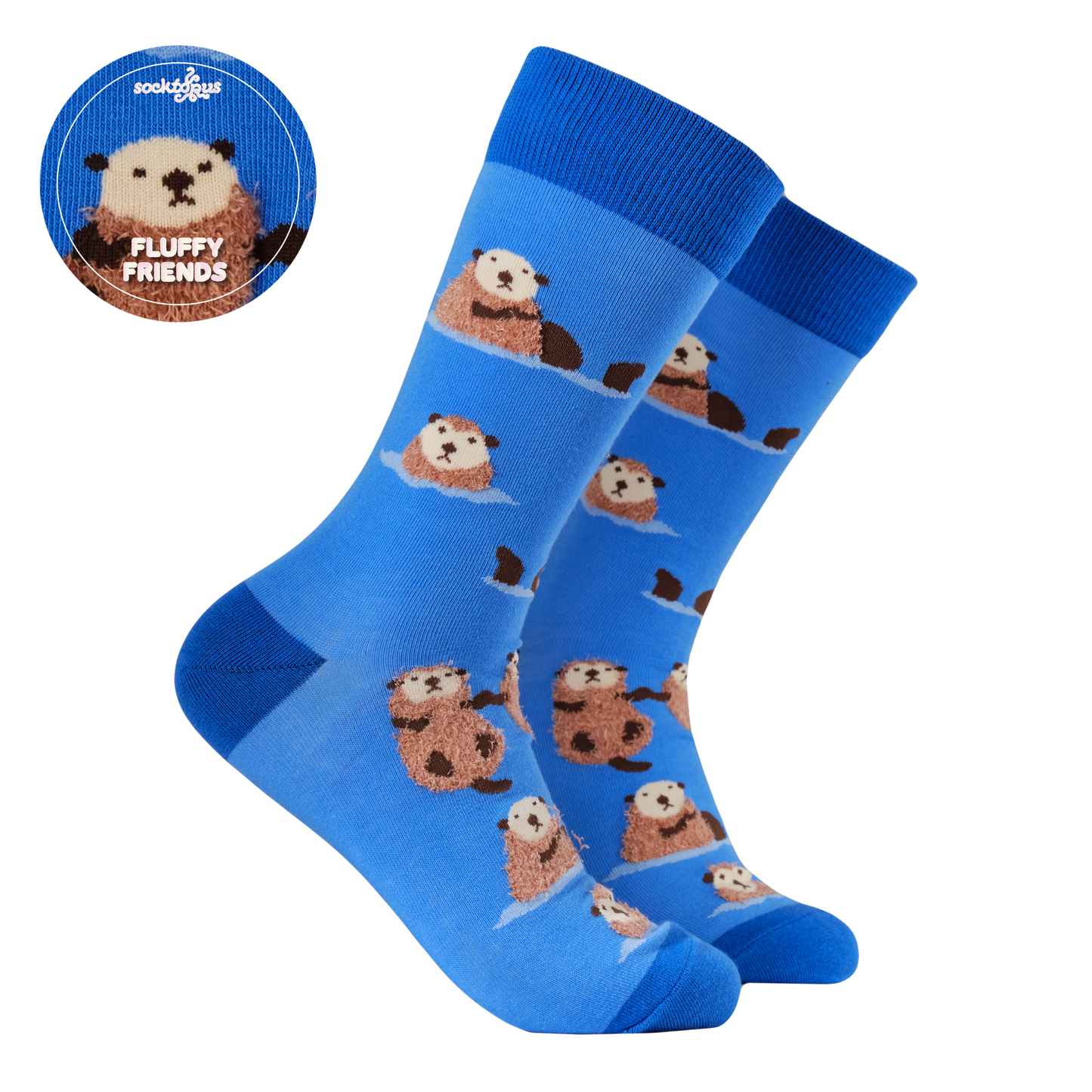 Socktopus | Fluffy Otter | Blue | S UK 4-8