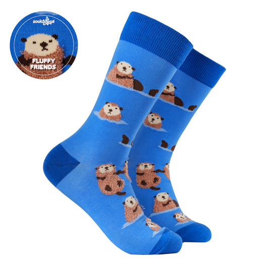 Socktopus | Fluffy Otter | Blue | S UK 4-8