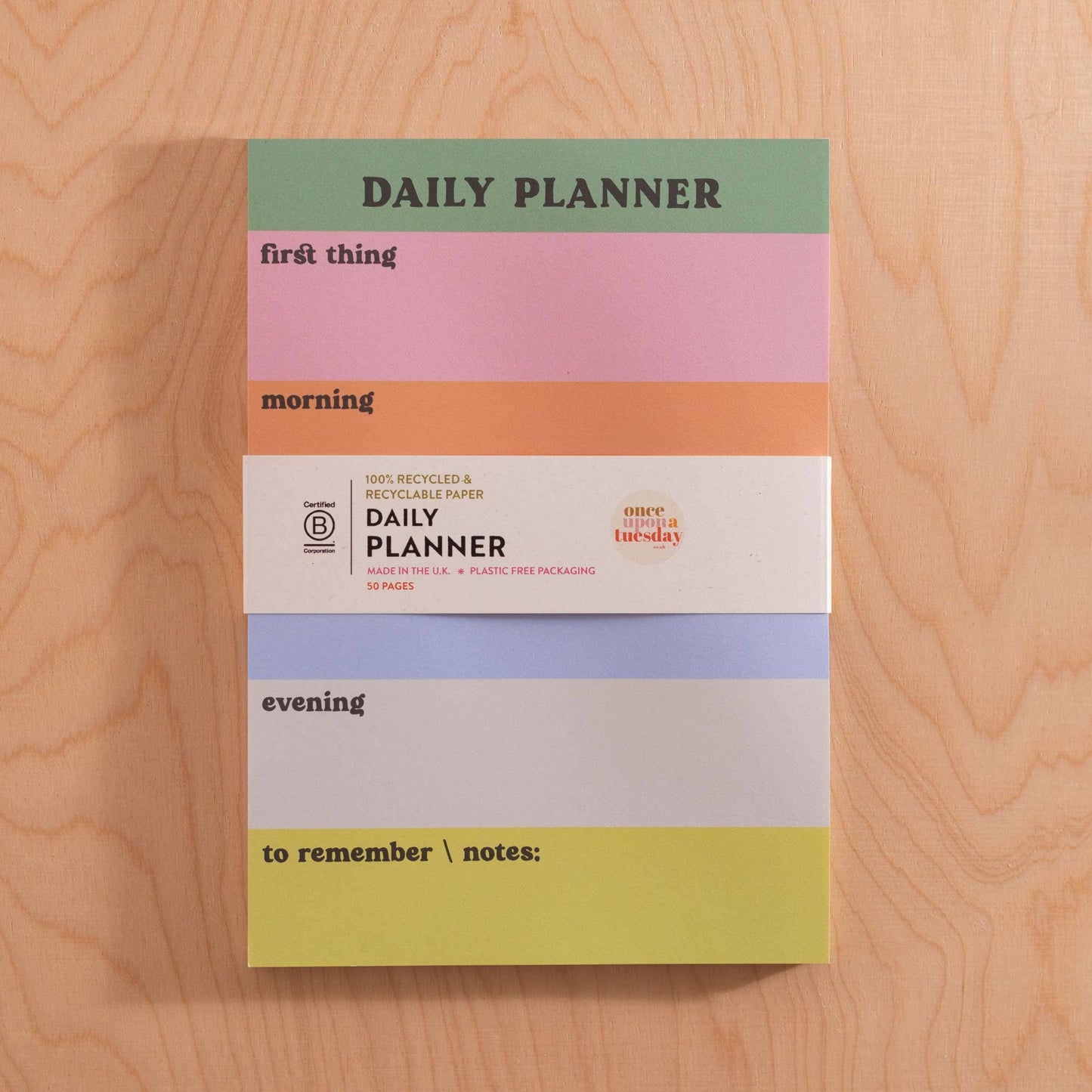 Good Tuesday | Daily Planner Pad  | Rainbow Colour Block Notepad