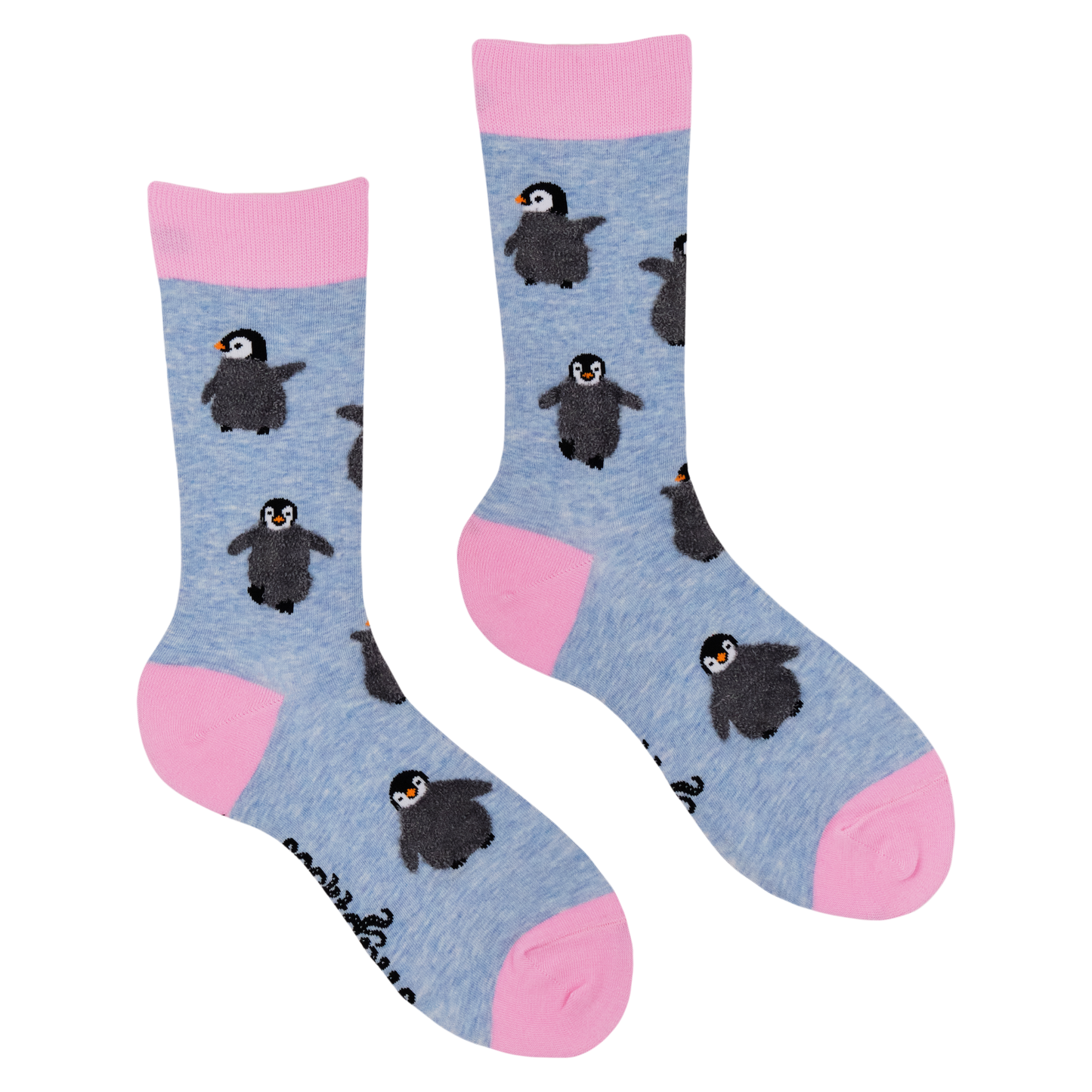 Socktopus | Fluffy Penguin | Blue Marl | S UK 4-8