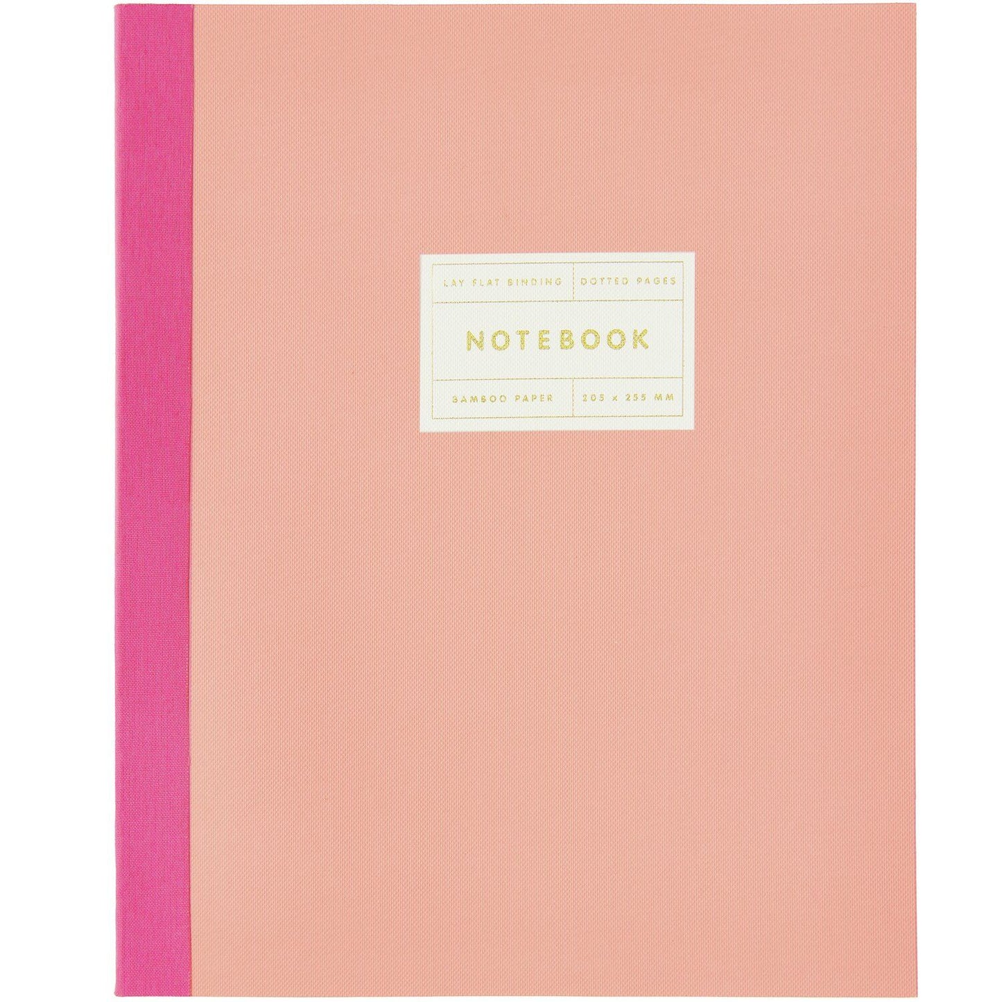Rico | Paper Poetry 80gsm Dot Notebook | Large | Coral + Gold Edge
