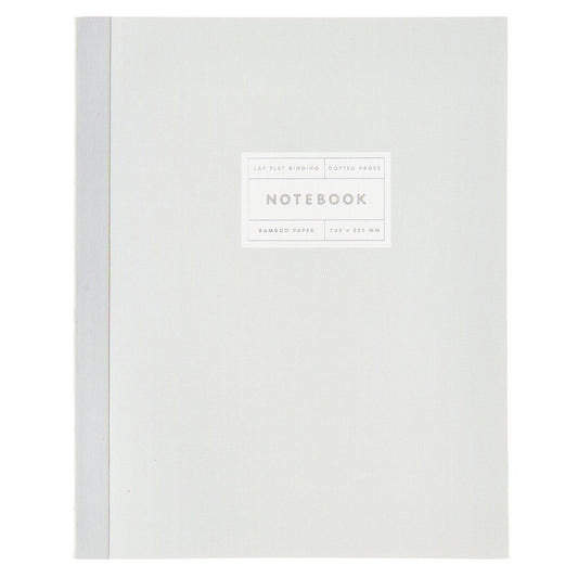 Rico | Paper Poetry 80gsm Dot Notebook | Large | Grey + Silver Edge