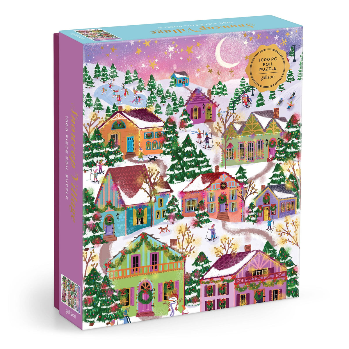 Jigsaw | 1000 Piece Foil Puzzle | Joy Laforme Snowcap Village