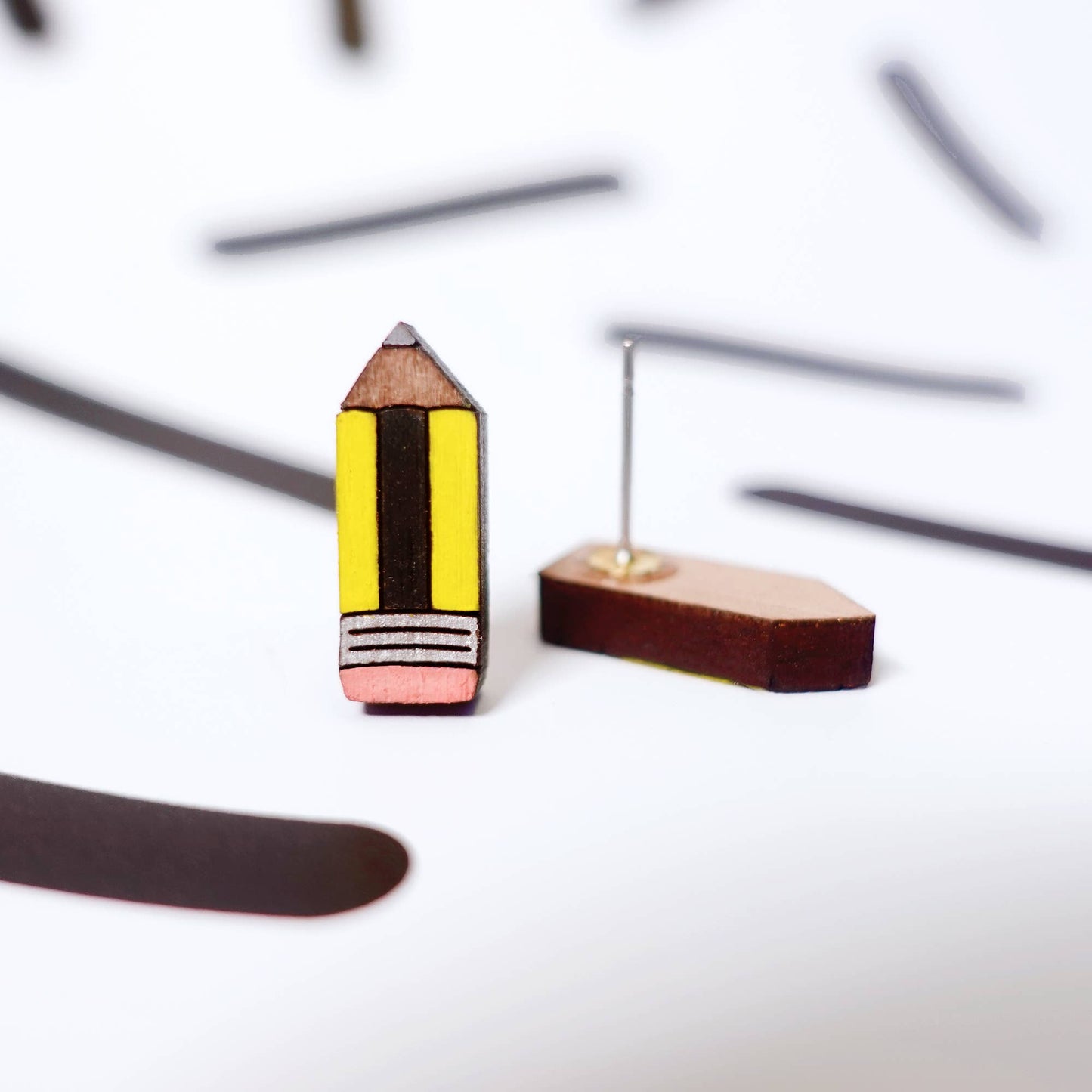Silly Loaf | Stud Earrings | Pencil