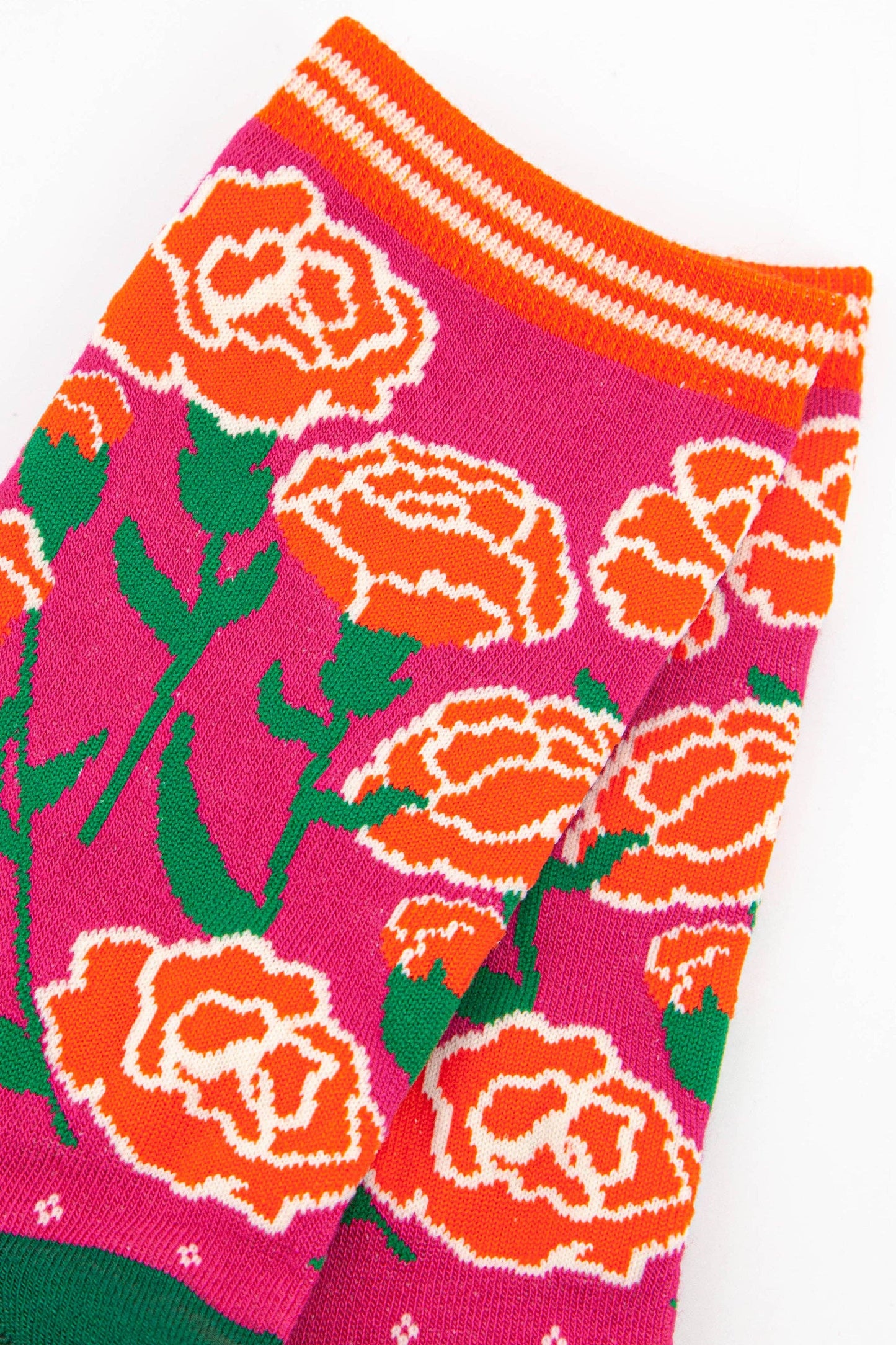 Sock Talk | Women's Carnation Floral Print Bamboo Socks | UK 3-7 | EU 36-40