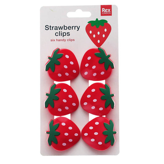 Rex | Set of 6 Bag clips | Strawberry