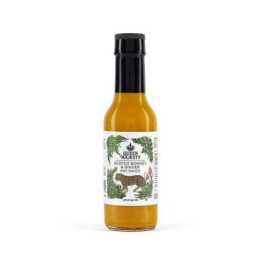 Queen Majesty Hot Sauce | 5oz | Scotch Bonnet & Ginger Hot Sauce 5oz | 🔥🔥 MEDIUM HOT