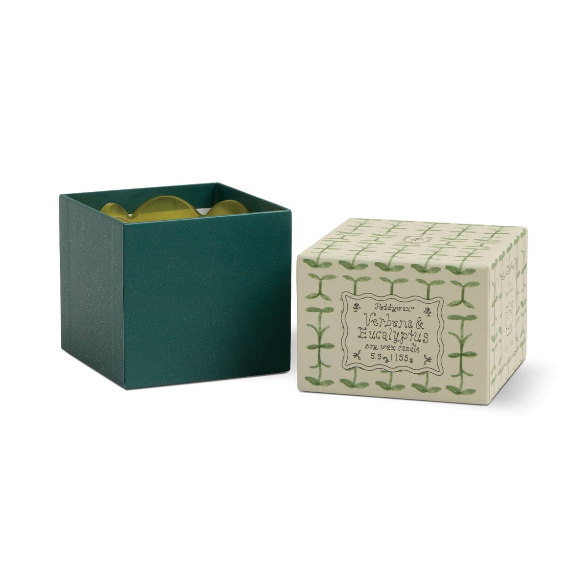 Paddywax | Tulip Green Glass Candle | Verbena & Lemongrass