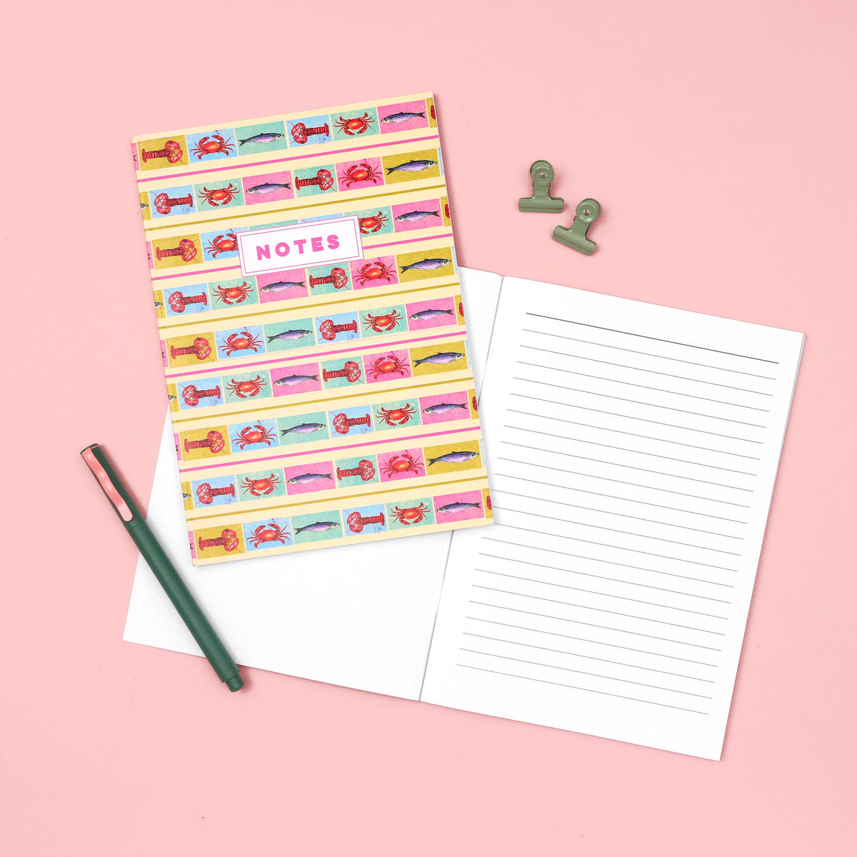 Fawn & Thistle | A5 Lined Notebook | Tutti Frutti Sardine