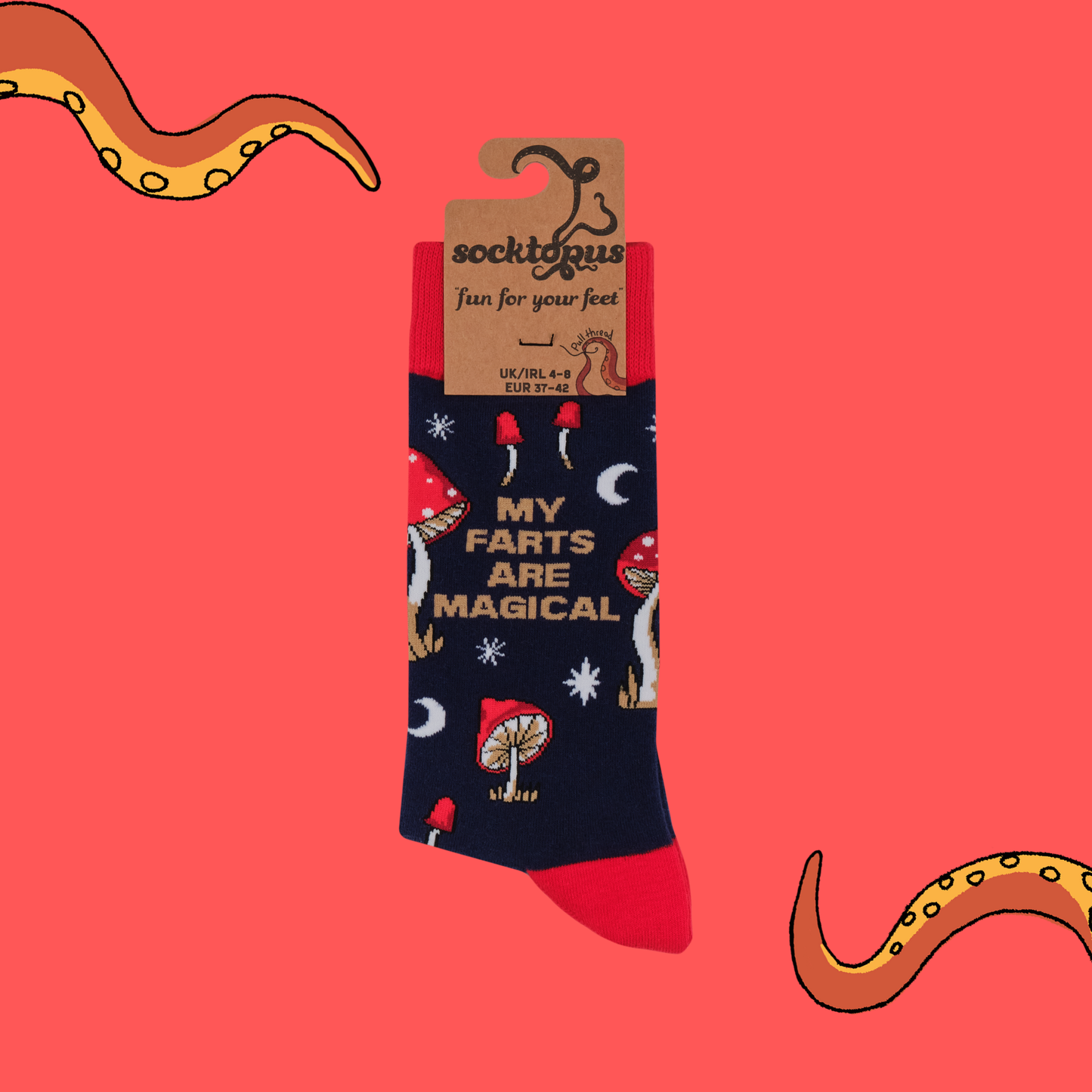 Socktopus | Farts Are Magical | Navy |  UK 9-12