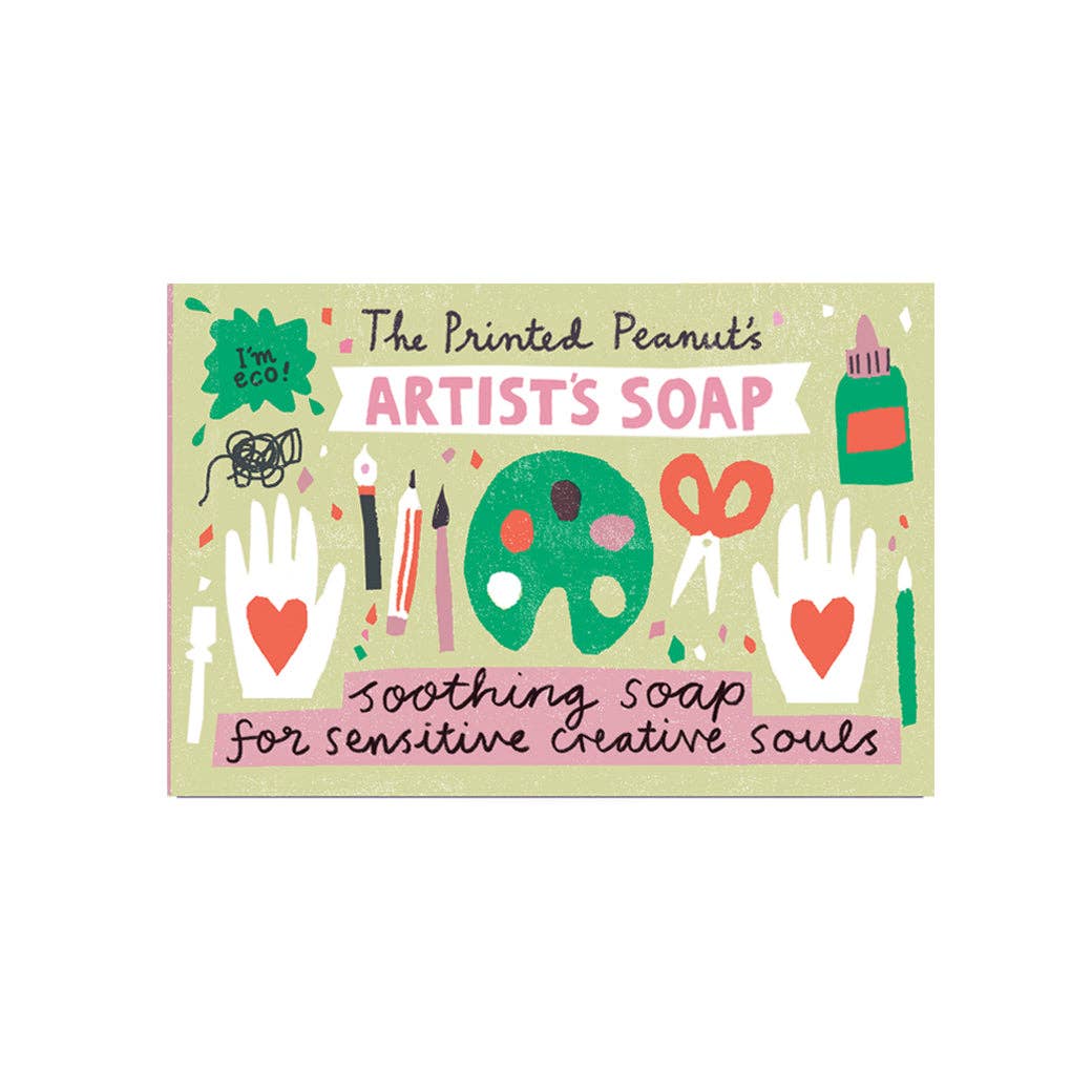 The Printed Peanut | Natural Handmade Soap Bar | Artist Soap