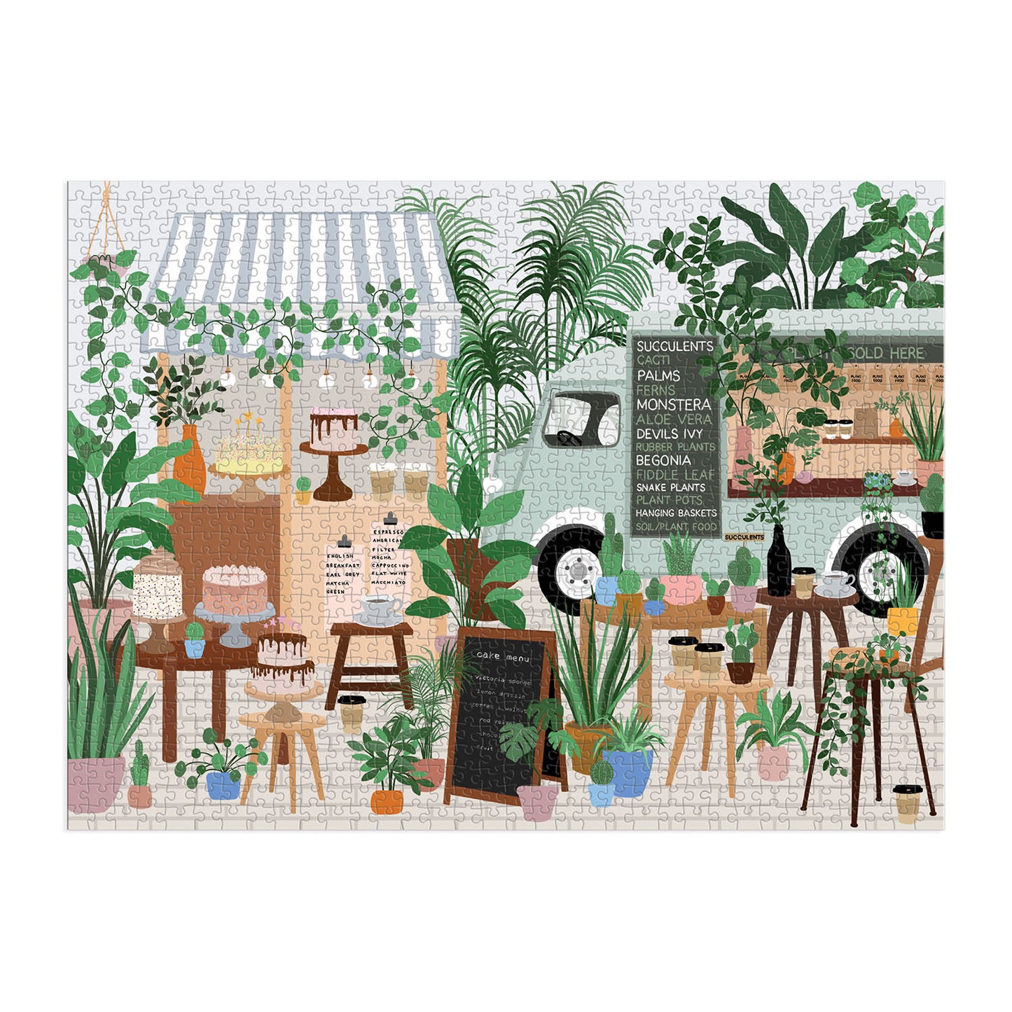 Galison | Jigsaw Puzzle | 1000 pieces | Plant Cafe