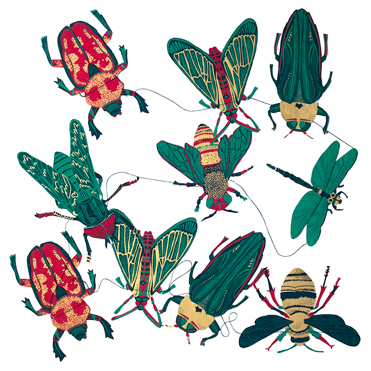 East End Press | Sewn Garland | Insects