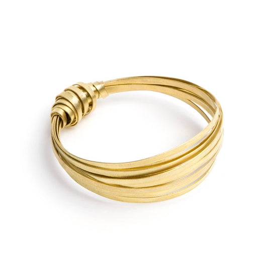 Just Trade UK | Brass Ribbon Bangle