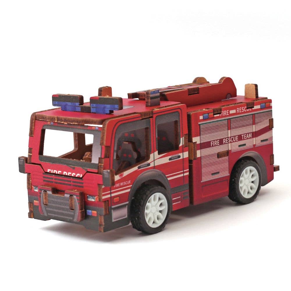 Graine Creative | Wooden 3D Model | Fire Truck