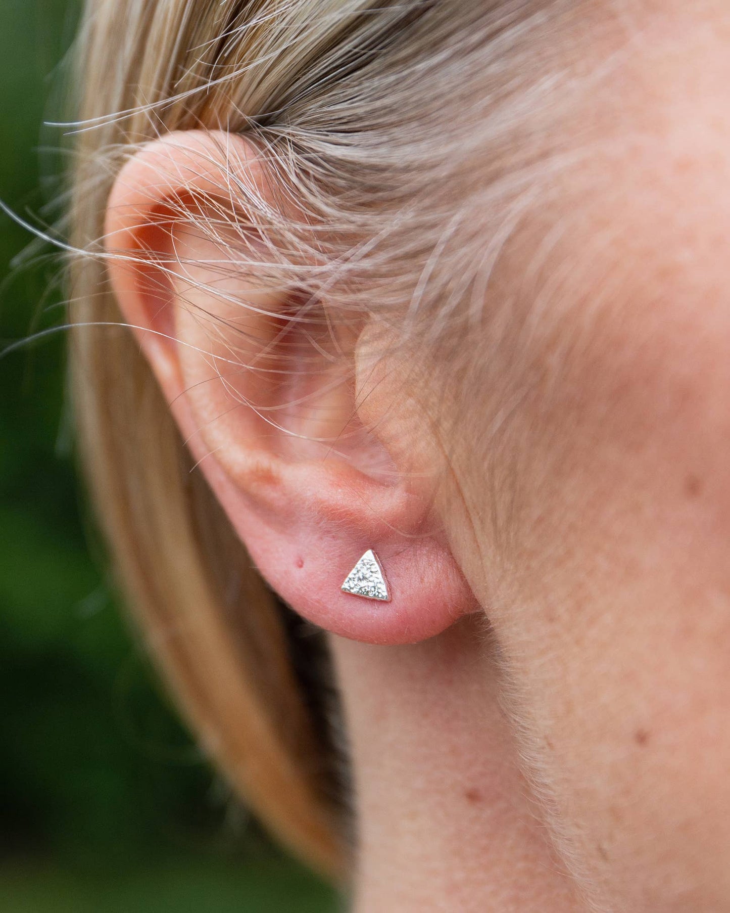 Lucy Kemp Jewellery | Sterling Silver Mini Studs | Triangle
