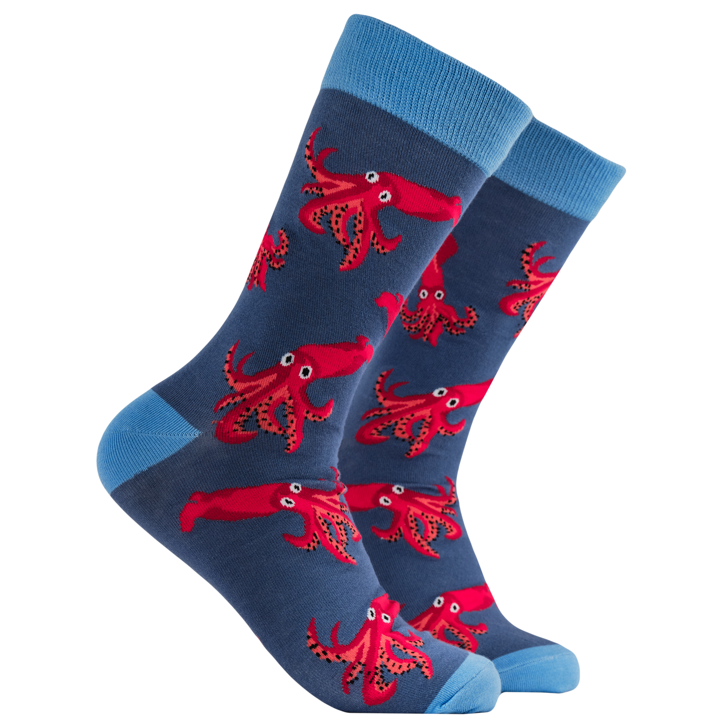 Socktopus | Squid Bamboo Socks | Blue | L UK 9-12