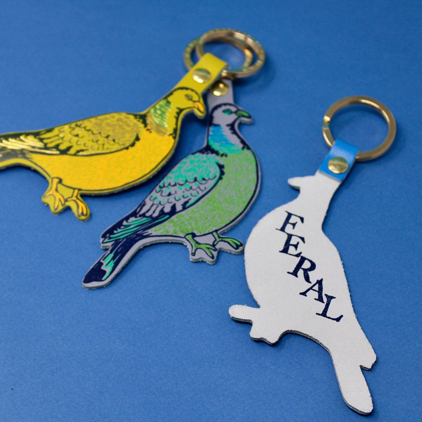Ark | Feral Pigeon Key Fob | Cornflower