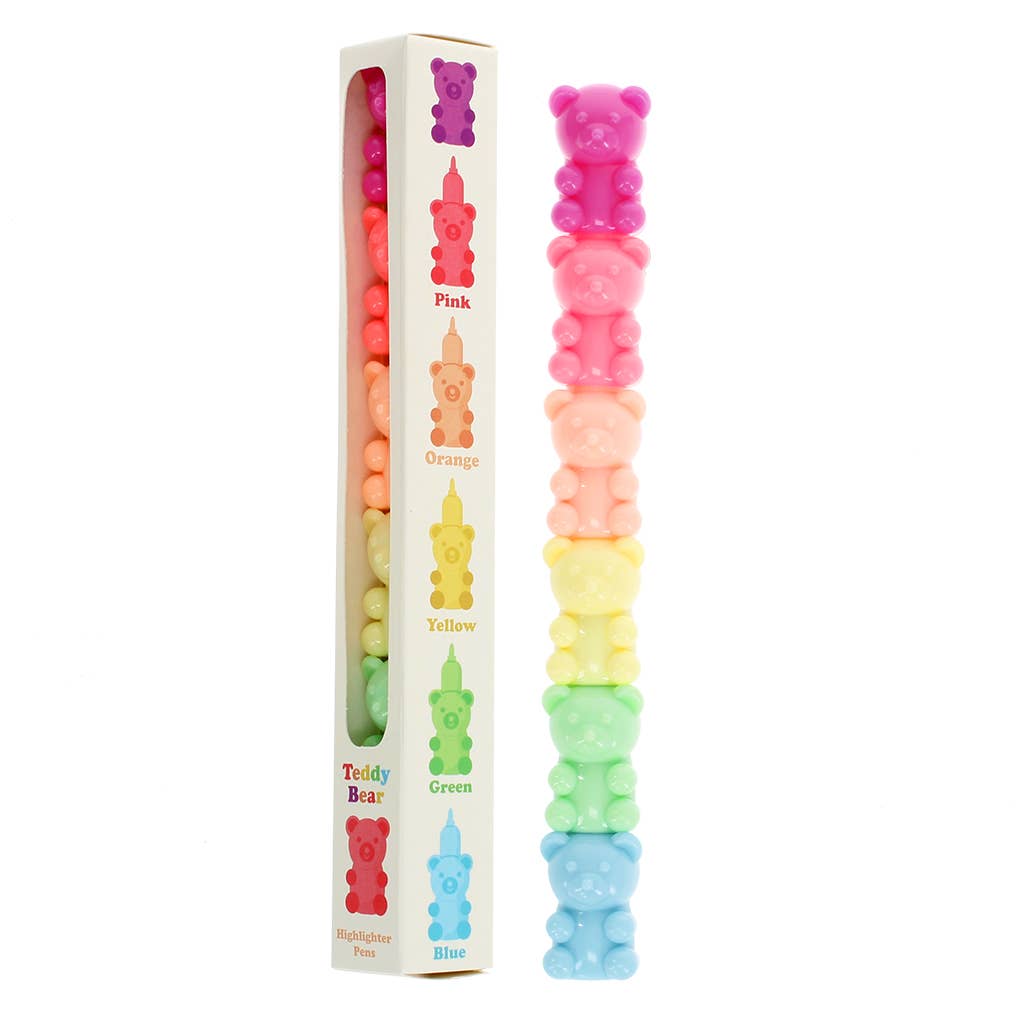 Rex | Stackable Highlighters Set | Teddy Bear