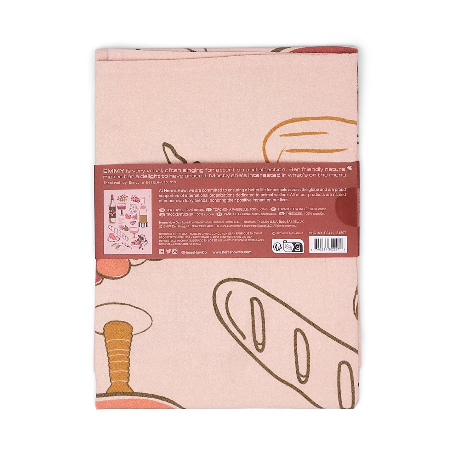Designworks Collective | The Emmy Tea Towel | Wine