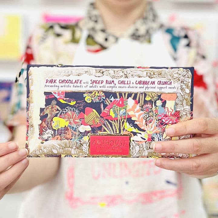 ARTHOUSE Unlimited | Angels of the Deep | Dark Chocolate Bar With Spice Rum, Chilli & Crunch