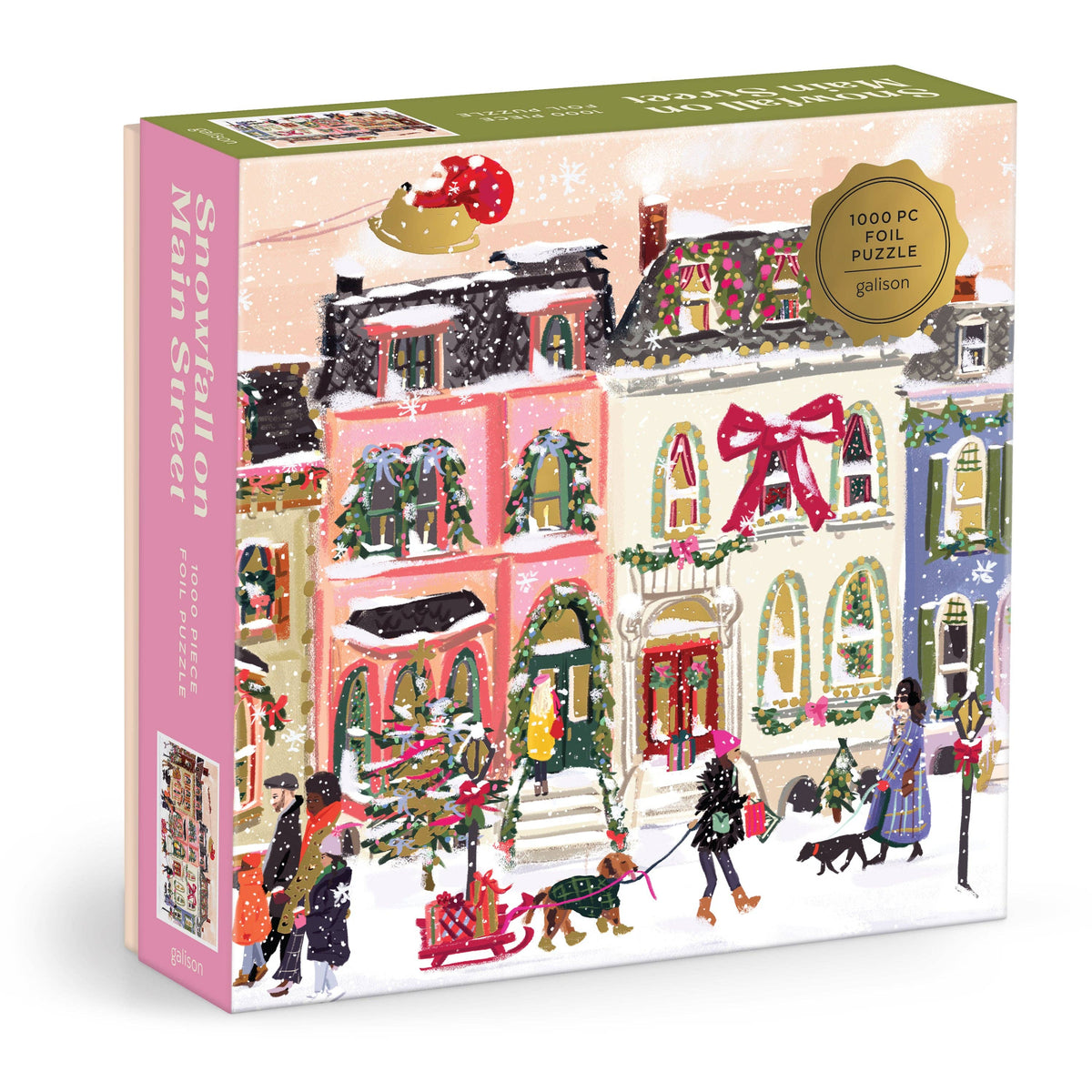 Jigsaw | 1000 Piece Foil Puzzle | Snowfall on Main Street
