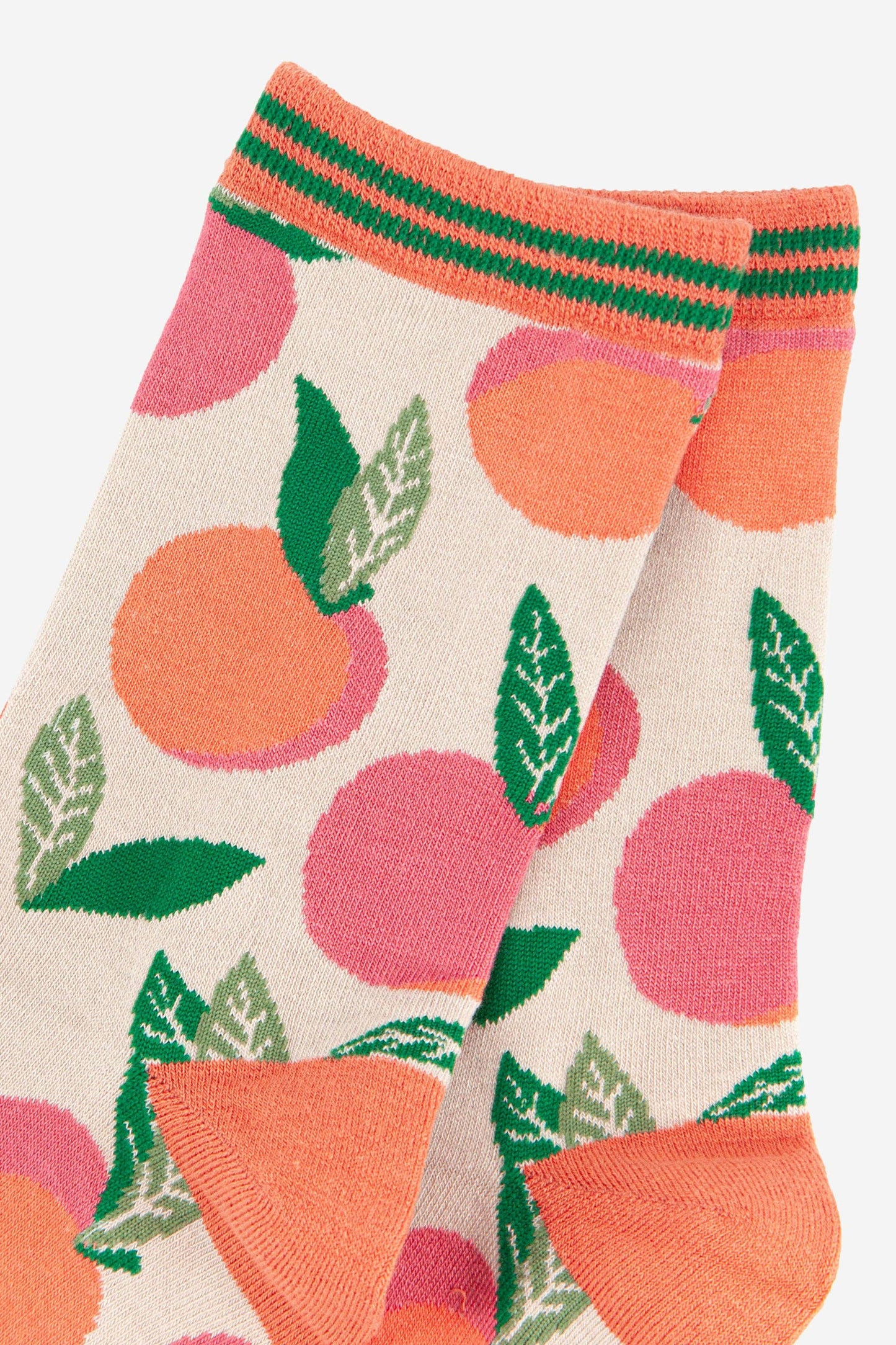 Sock Talk | Women's Peach Print Bamboo Socks | UK 3-7 | EU 36-40