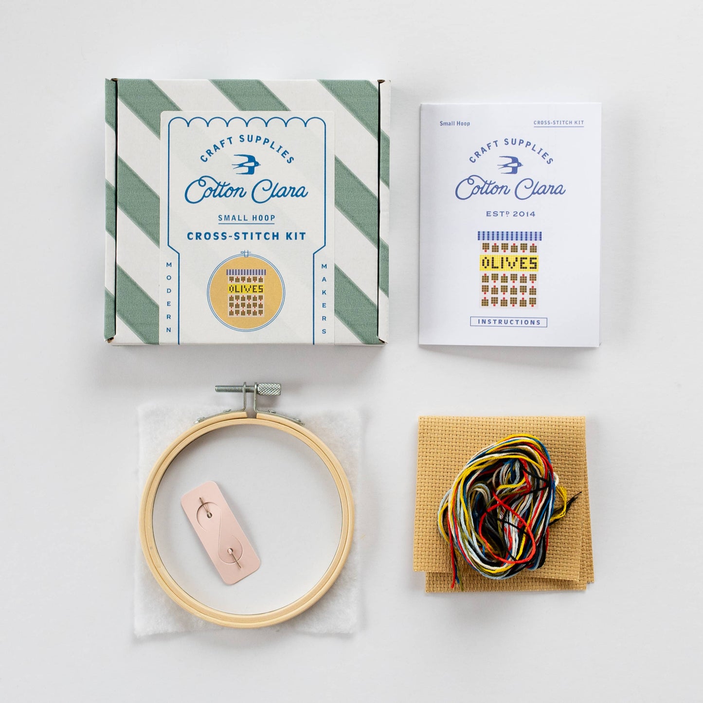 Cotton Clara | Olives | Cross Stitch Kit