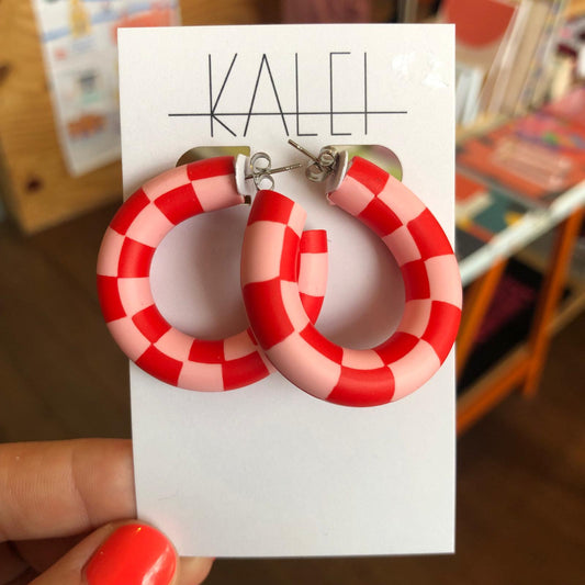 Kalei | Checkerboard Statement Earrings