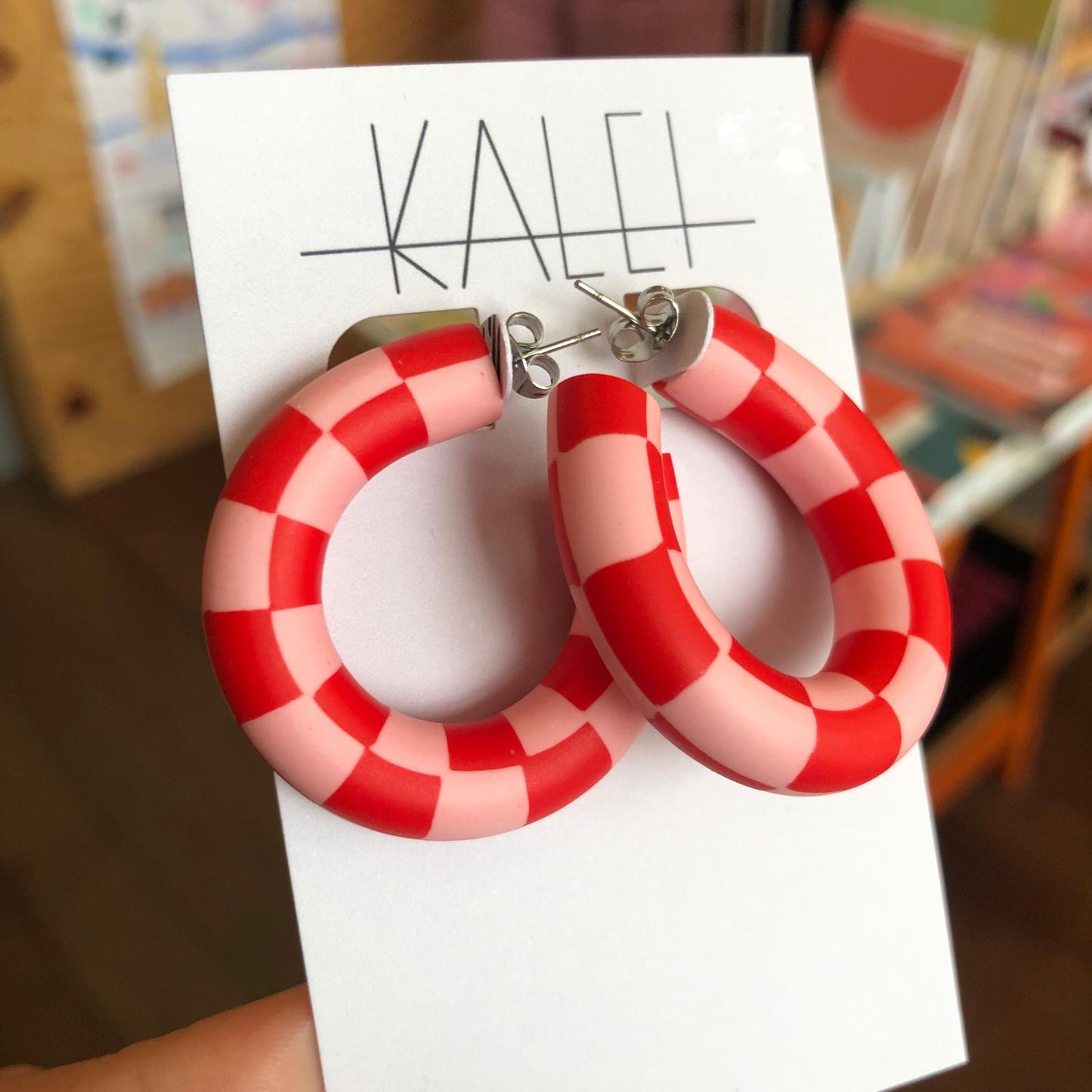 Kalei | Checkerboard Statement Earrings