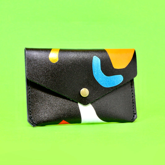 Ark | Abstract Popper Purse, Small | Black