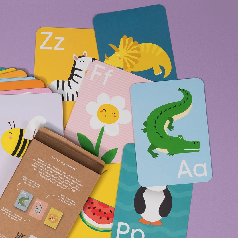 Priya & Peanut | Alphabet Flash Cards