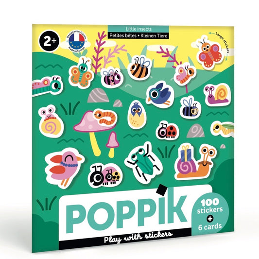 Poppik | 100 Stickers & 6 Cards | Little Insects