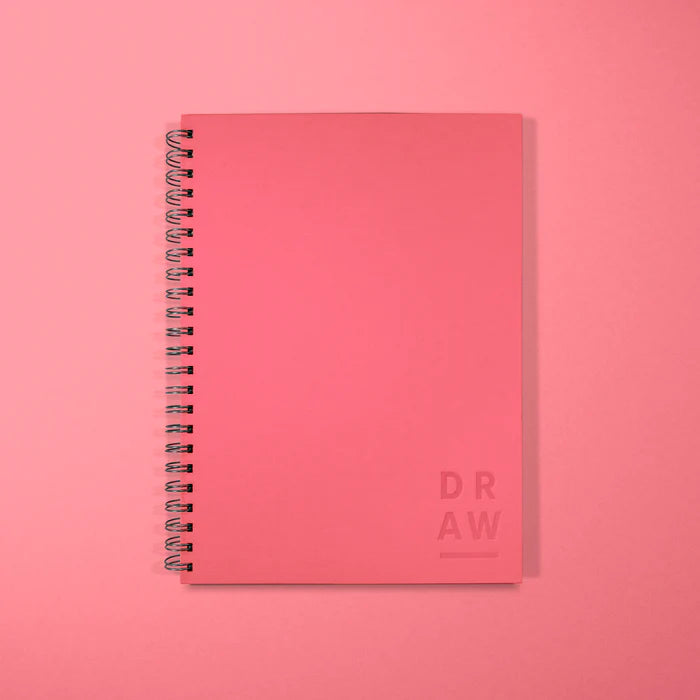 1973 | Blank Canvas A4 Spiral Bound Skethbook DRAW | Pink