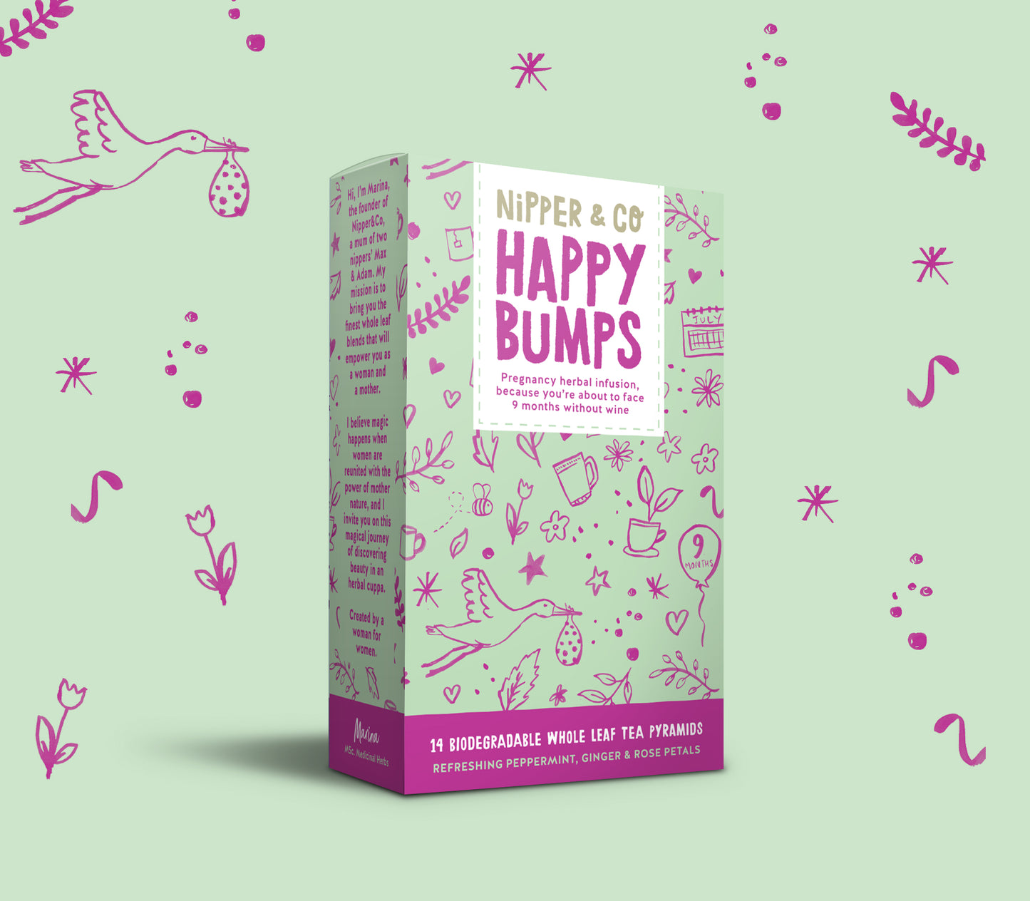 Nipper & Co | Happy Bumps, Herbal Tea For Pregnancy