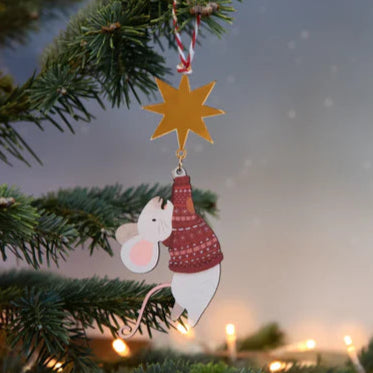 Dapple & Dot | Christmas Mouse Decoration | Red Jumper