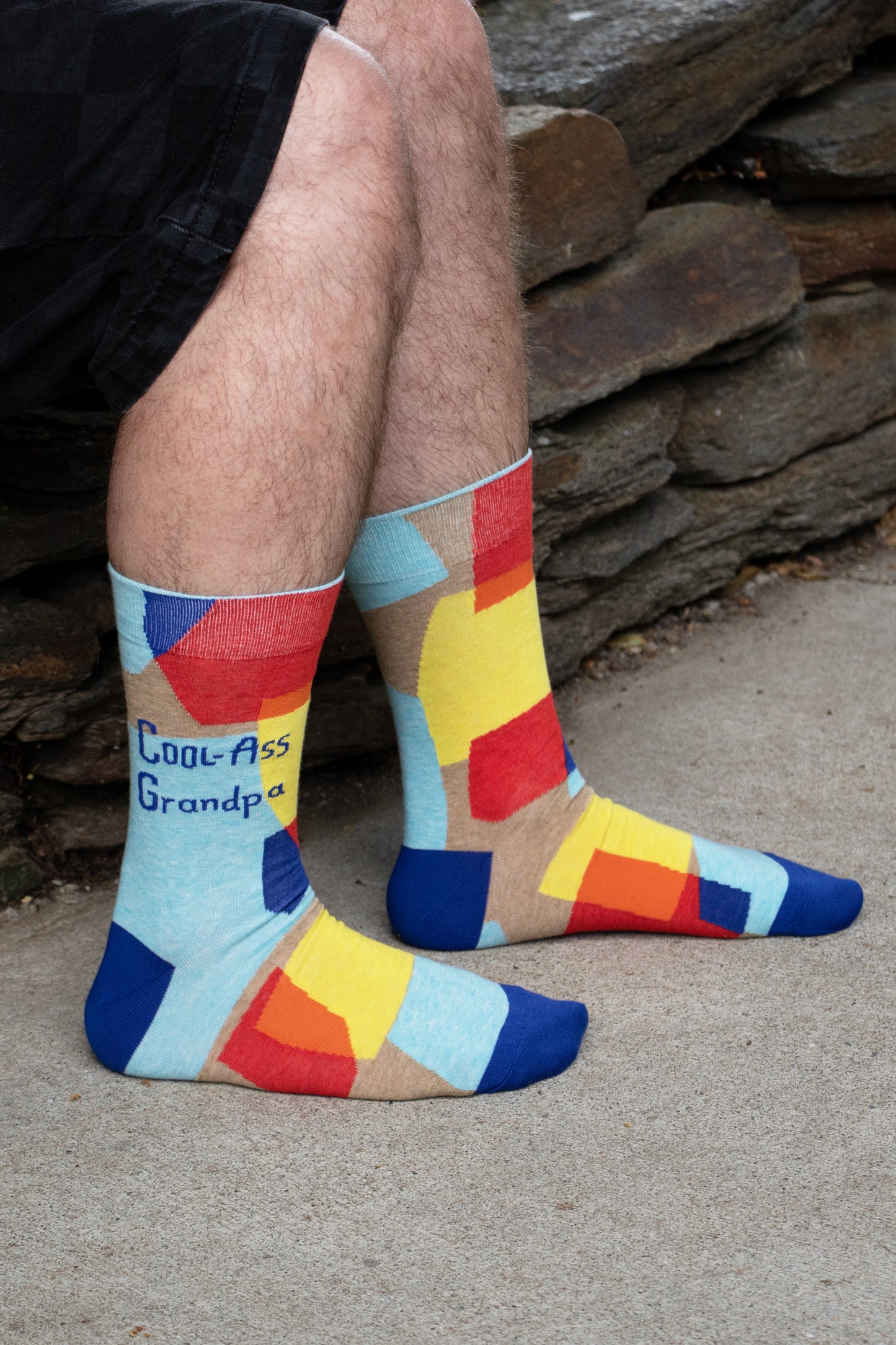 Blue Q | Mens Crew Socks | Cool Ass Grandpa