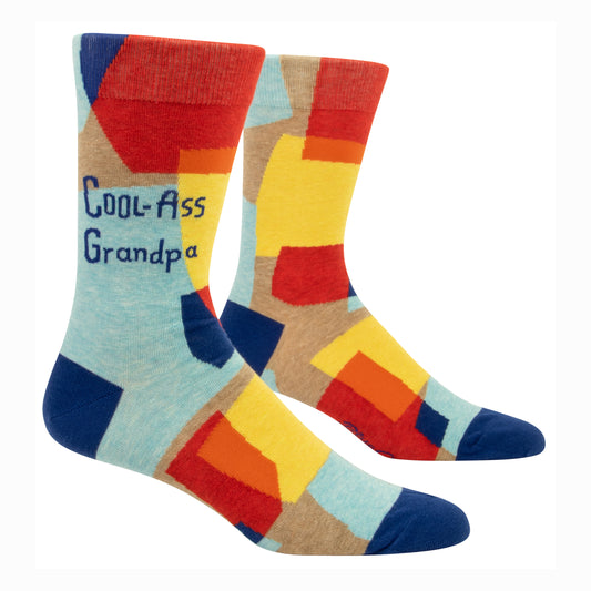 Blue Q | Mens Crew Socks | Cool Ass Grandpa