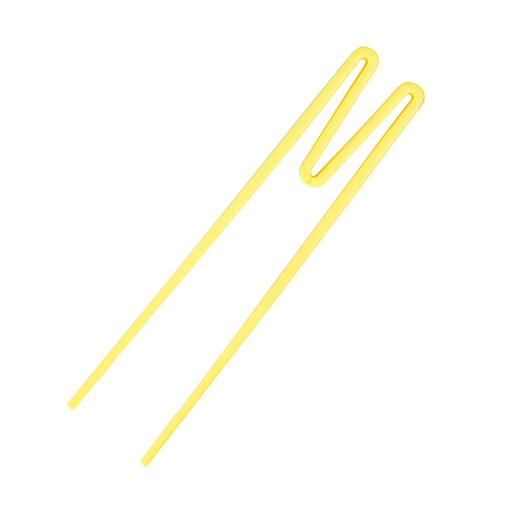 Rice | Plastic Chopsticks | Soft Yellow